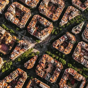 eixample de Barcelona desde arriba